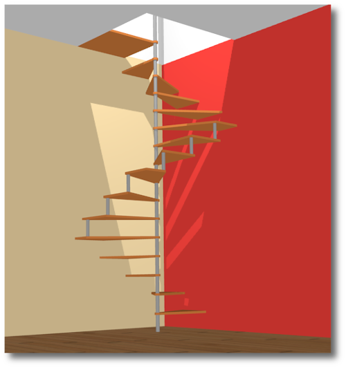 escalier helicoidal 90